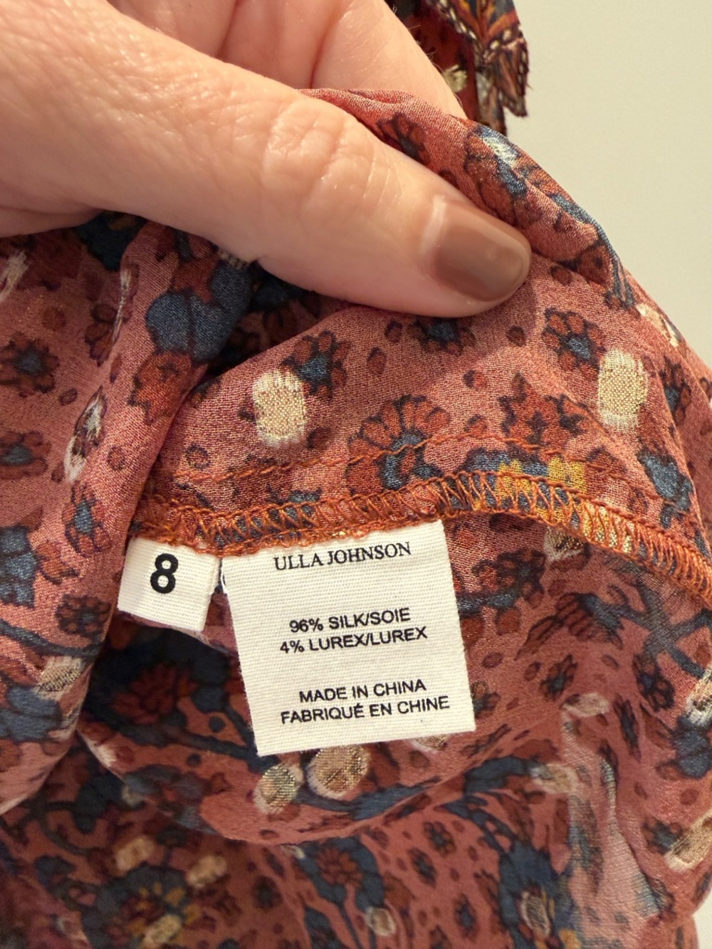 Ulla Johnson Calista blouse in brick red - Picture 5 of 6